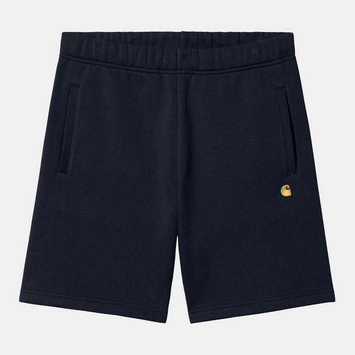 Carhartt WIP Chase Sweat Short Dark Navy Gold