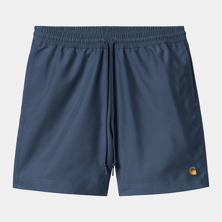 Carhartt WIP Chase Swim Trunks Dusky Blue Gold
