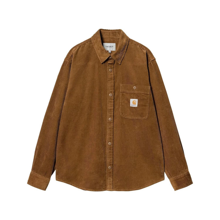 Carhartt WIP Flint Shirt Deep H Brown Rinsed