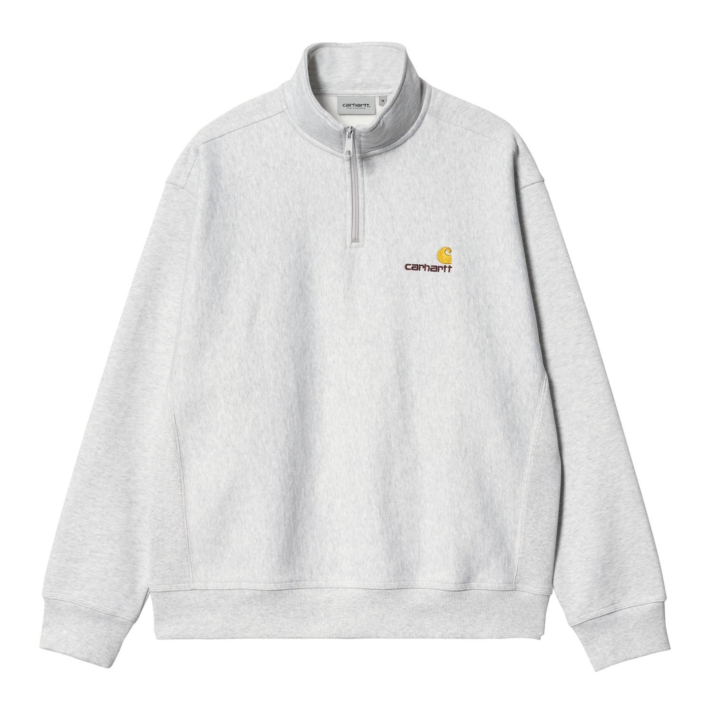 Carhartt WIP Half Zip American Script Sweatshirt Ash Heather