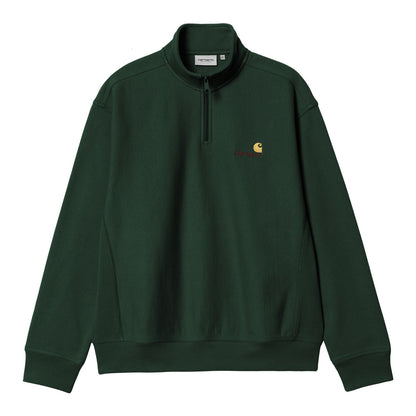 Carhartt WIP Half Zip American Script Sweatshirt Conifer