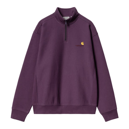 Carhartt WIP Half Zip American Script Sweatshirt Huckleberry