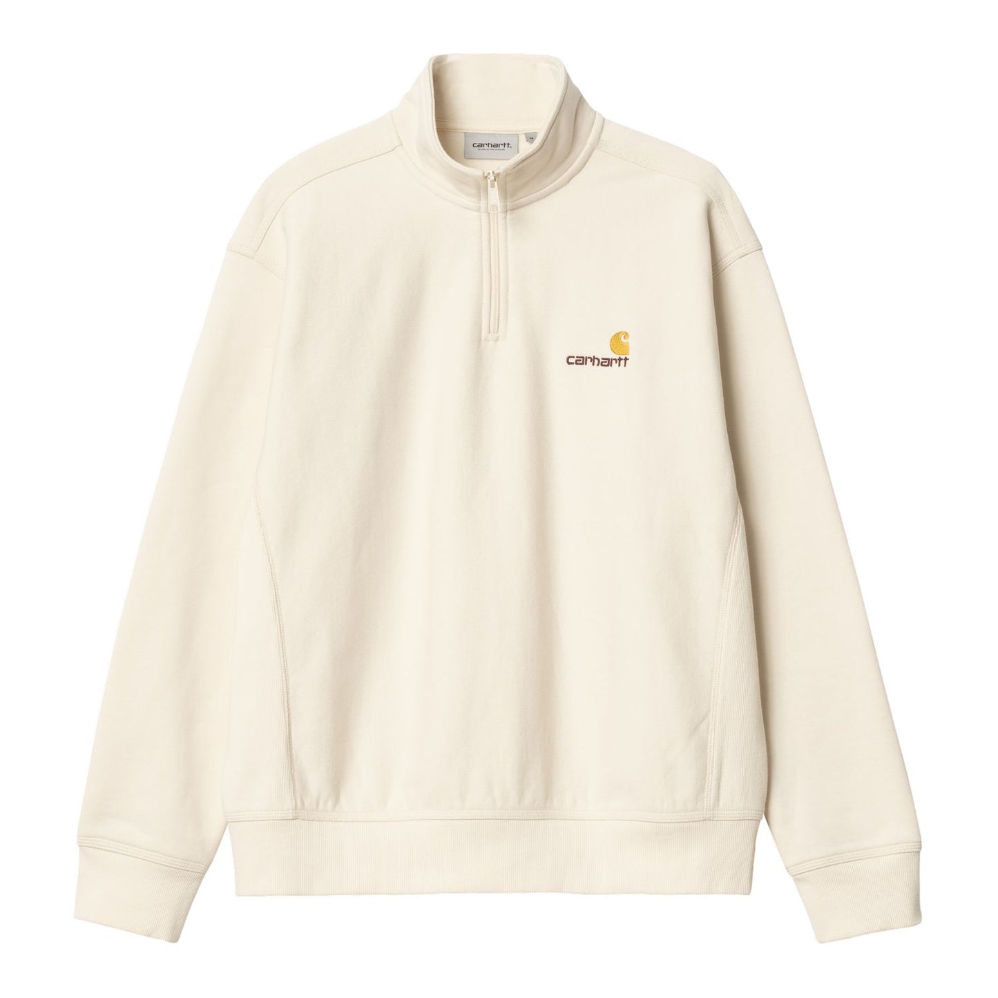 Carhartt WIP Half Zip American Script Sweatshirt Natural