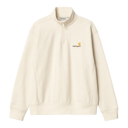 Carhartt WIP Half Zip American Script Sweatshirt Natural