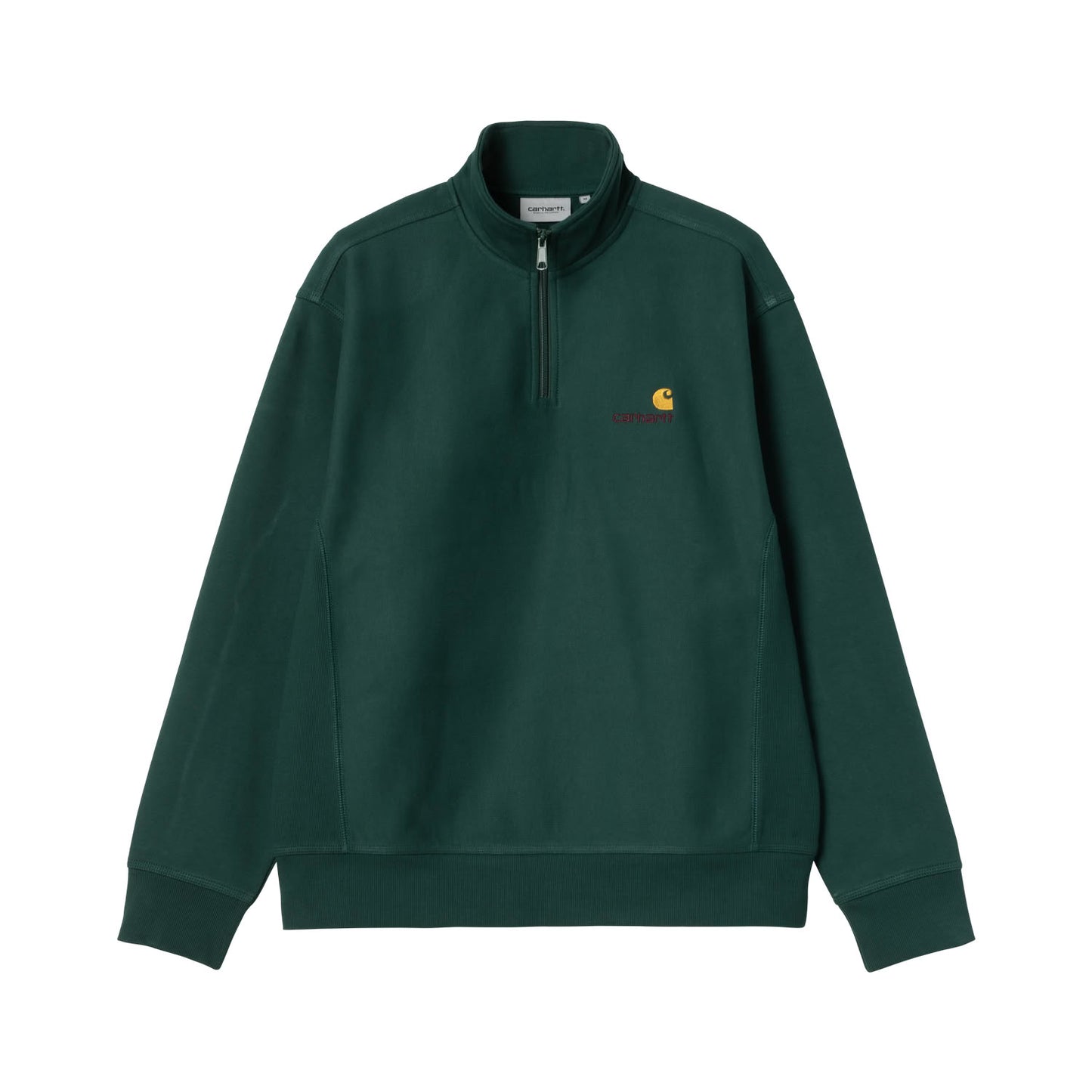 Carhartt WIP Half Zip American Script Sweatshirt Dark Fir