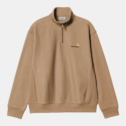 Carhartt WIP Half Zip American Script Sweatshirt Peanut