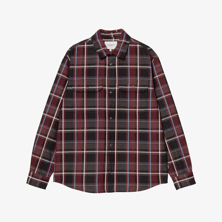 Carhartt WIP Hobart Shirt Hobart Check, Black