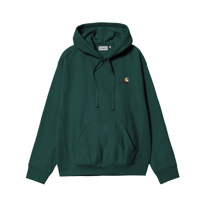 Carhartt WIP Hooded American Script Sweatshirt Dark Fir