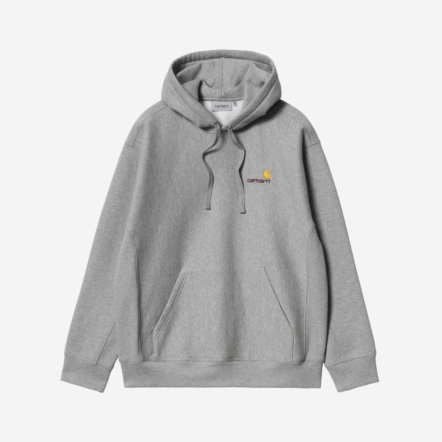 Carhartt WIP Hooded American Script Sweatshirt Grey Heather