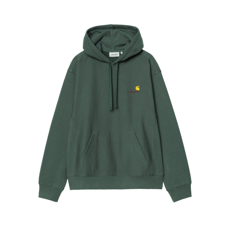 Carhartt WIP Hooded American Script Sweatshirt Kale Green