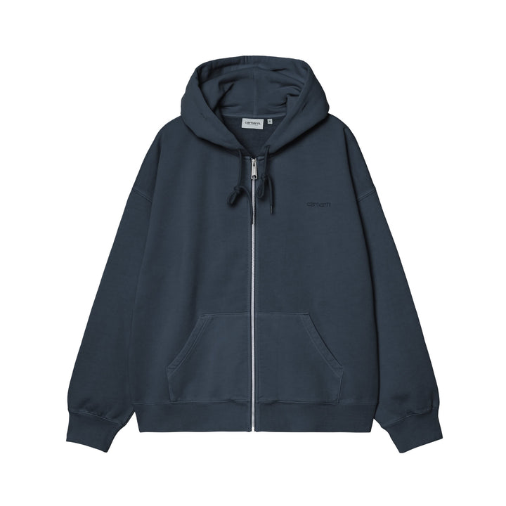 Carhartt WIP Hooded Benton Sweat Jacket Carbon (garment dyed)