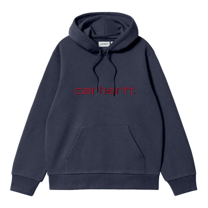 Carhartt WIP Hooded Carhartt Sweatshirt Air Force Blue Malbec