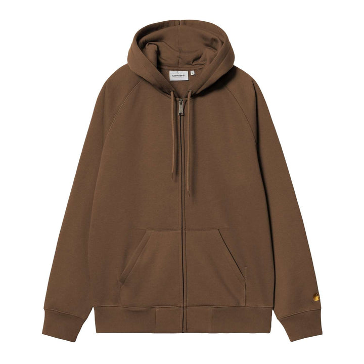 Carhartt WIP Hooded Chase Jacket Chocolate Gold