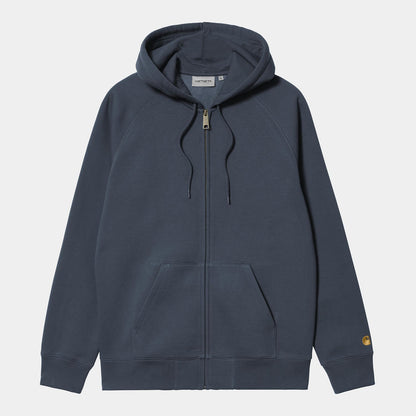 Carhartt WIP Hooded Chase Jacket Dusky Blue Gold