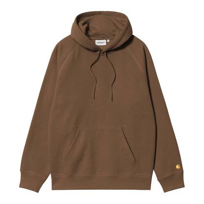 Carhartt WIP Hooded Chase Sweatshirt Chocolate Gold
