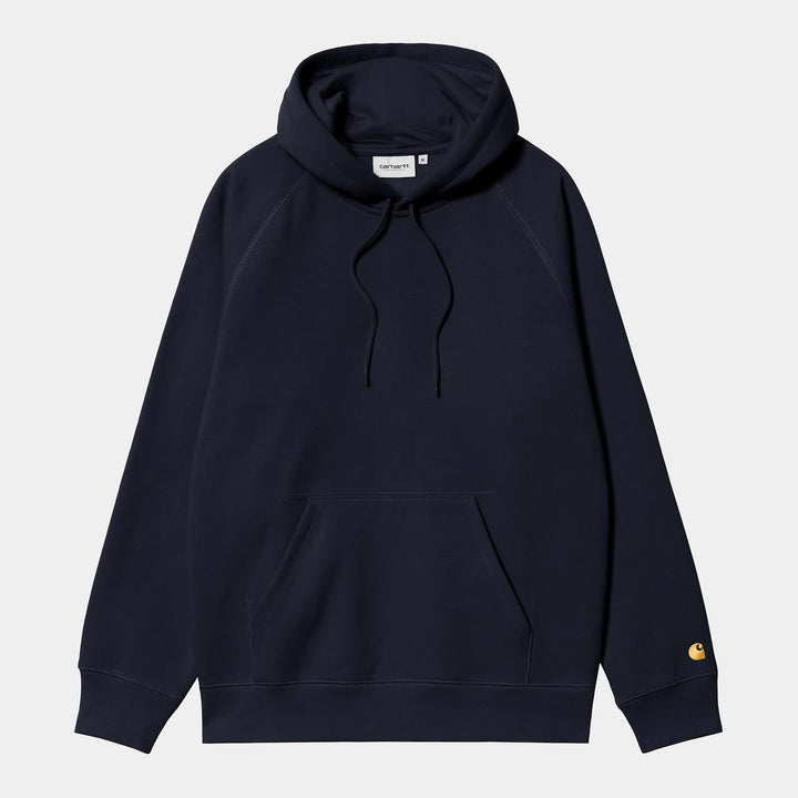 Carhartt WIP Hooded Chase Sweatshirt Dark Navy Gold