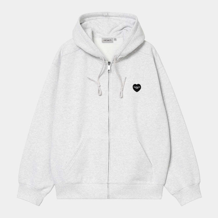 Carhartt WIP Hooded Heart II Hartt Sweat Jacket Ash Heather
