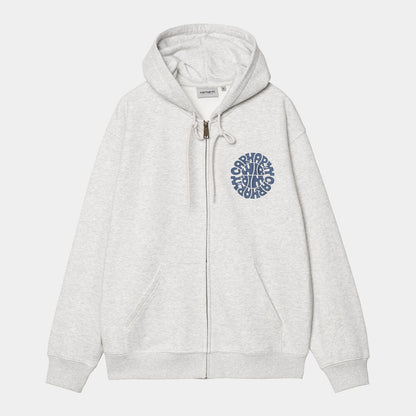 Carhartt WIP Hooded Jazzy Sweat Jacket Ash Heather Blue Iris