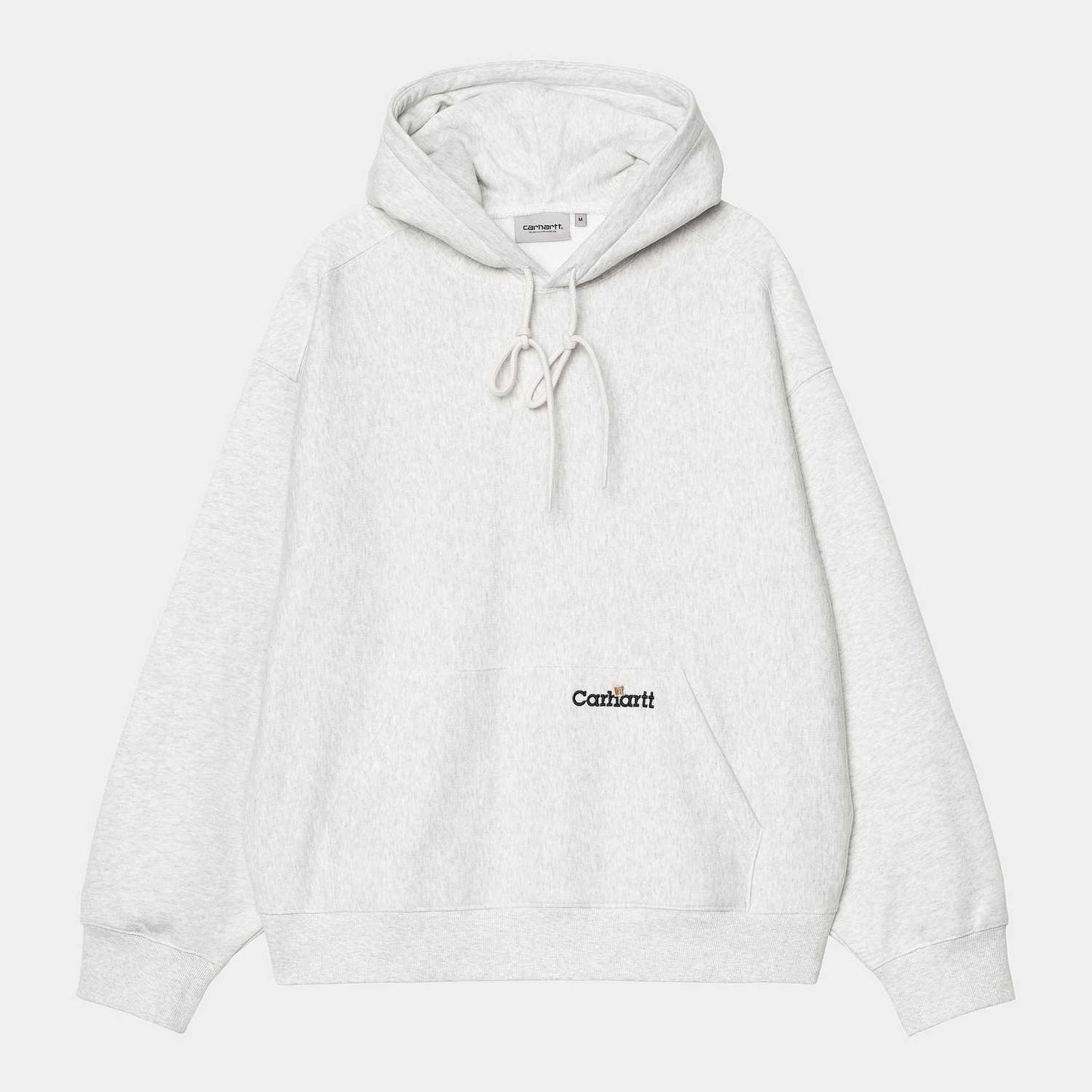 Carhartt WIP Hooded Label Script Sweat Ash Heather