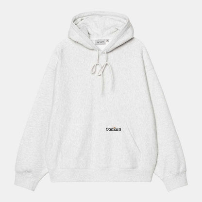 Carhartt WIP Hooded Label Script Sweat Ash Heather