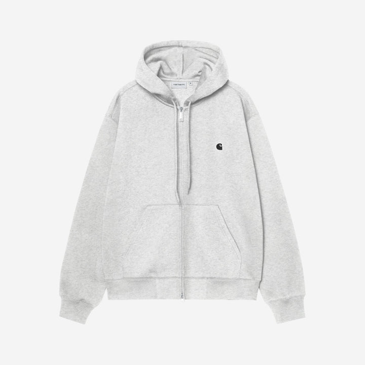 Carhartt WIP Hooded Mack Sweat Jacket Ash Heather Black