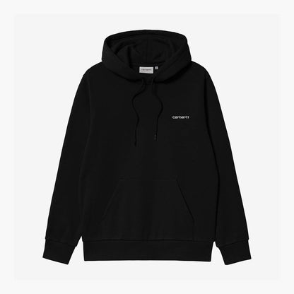 Carhartt WIP Hooded Script Embroidery Sweat Black White