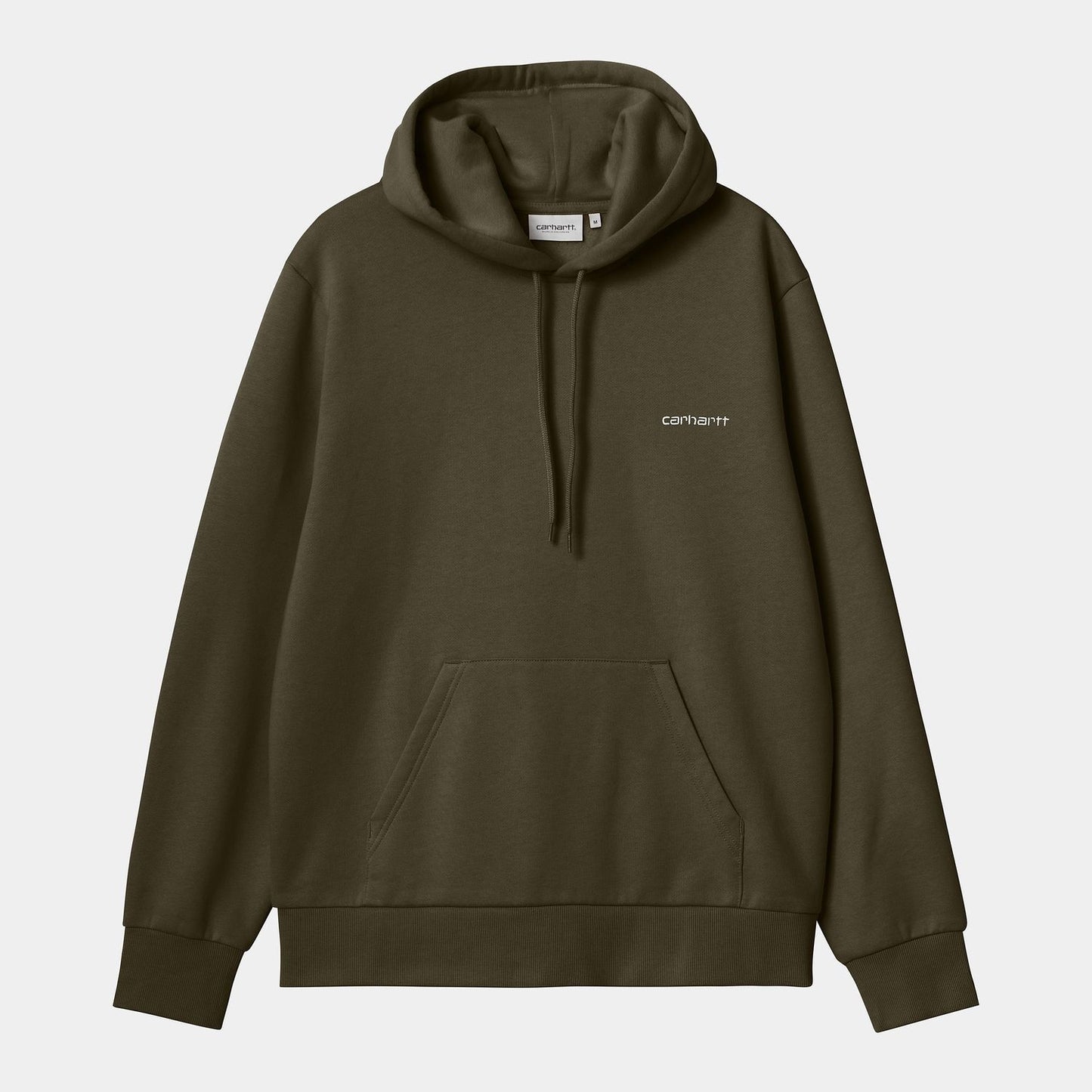Carhartt WIP Hooded Script Embroidery Sweat Cypress White