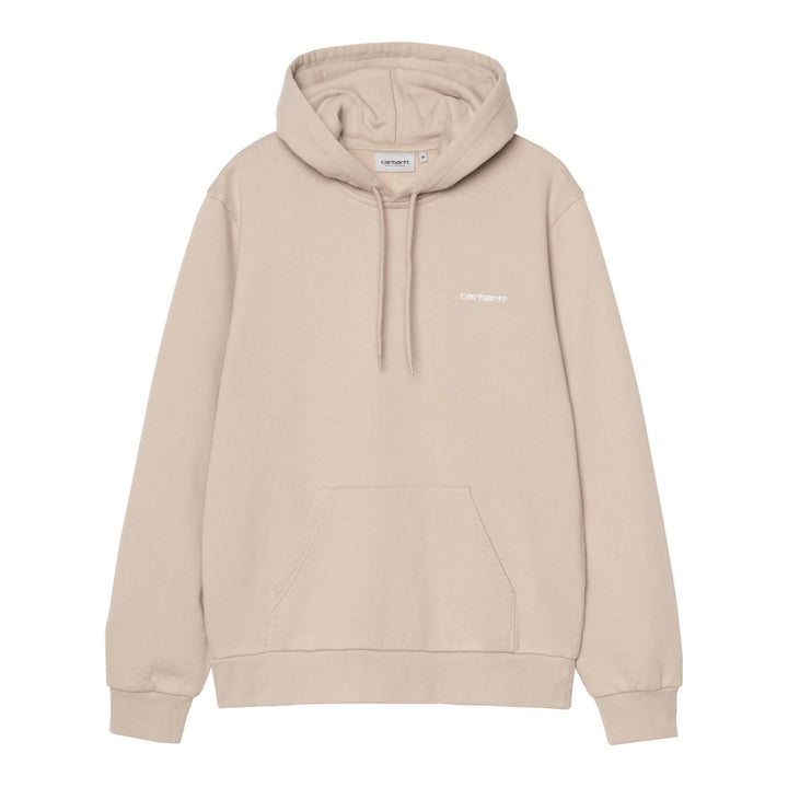 Carhartt WIP Hooded Script Embroidery Sweat Fleur De Sel White