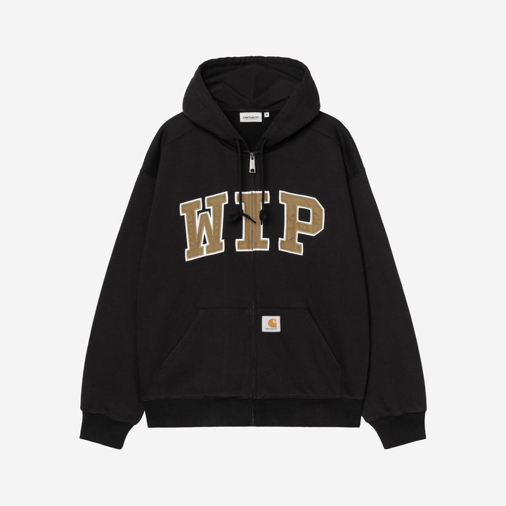 Carhartt WIP Hooded WIP Sweat Jacket Black, Stone Washed
