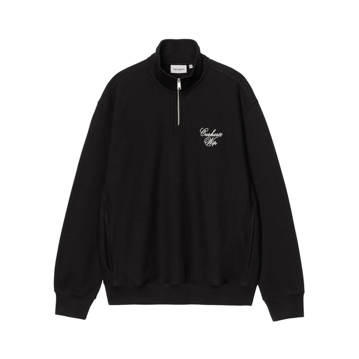 Carhartt WIP Longhand Half Zip Sweatshirt Black White