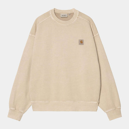 Carhatt WIP Nelson Sweatshirt Fleur De Sel (garment dyed)