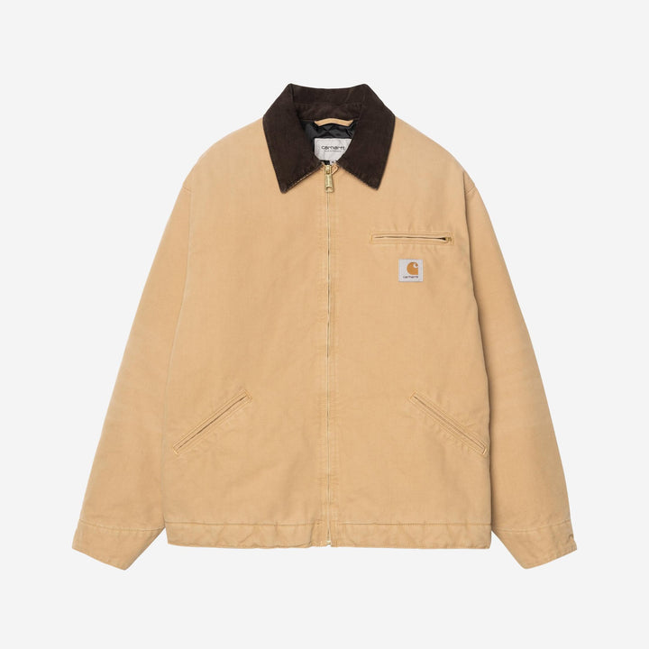 Carhartt WIP OG Detroit Jacket (Winter) WIP Dusty H Tobacco, Stone Canvas