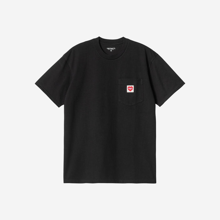 Carhartt WIP Pocket Heart T-Shirt Black Red