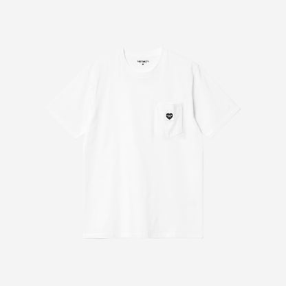 Carhartt WIP Pocket Heart T-Shirt White Black