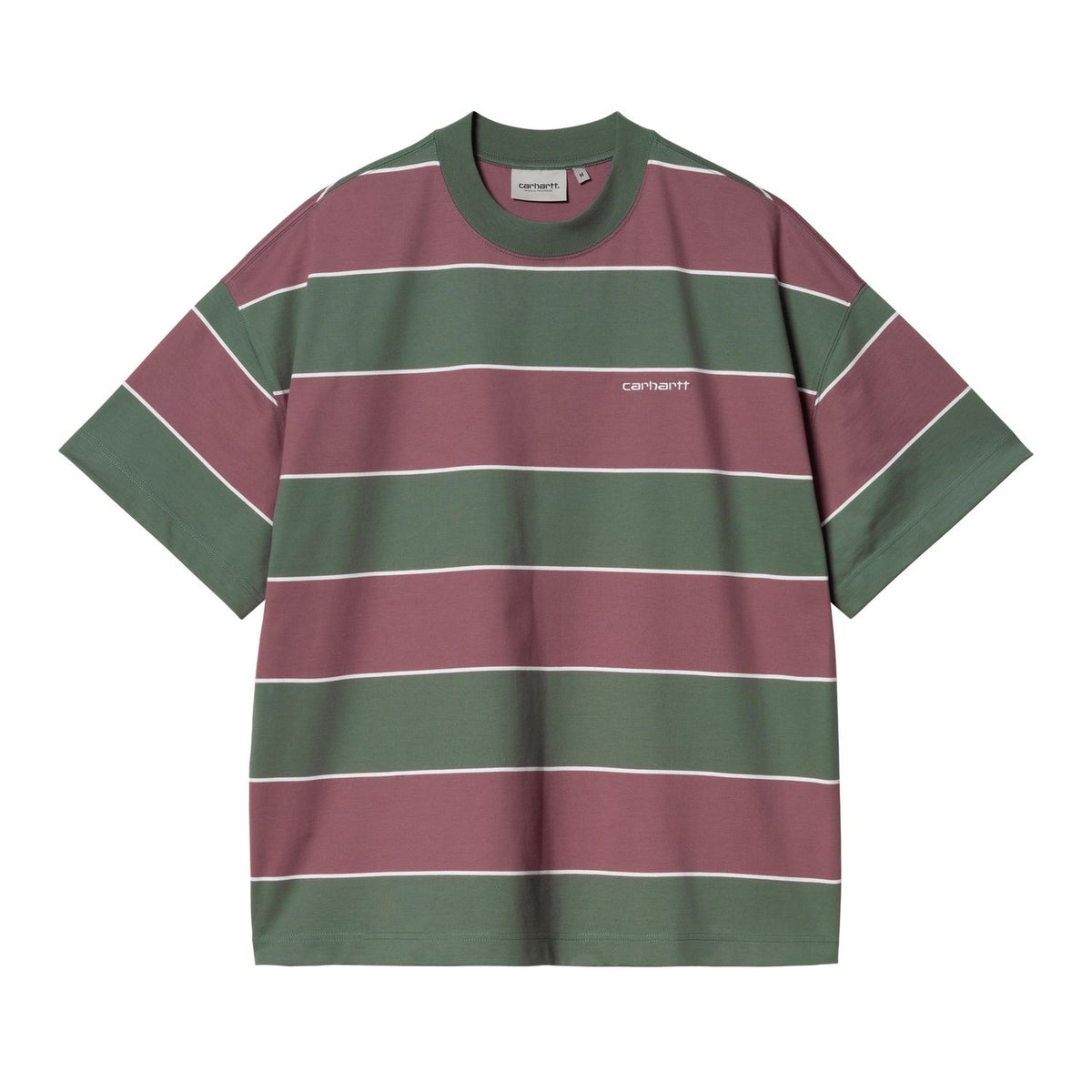 Carhartt WIP Quinby T-Shirt Quinby Stripe Silver Pine
