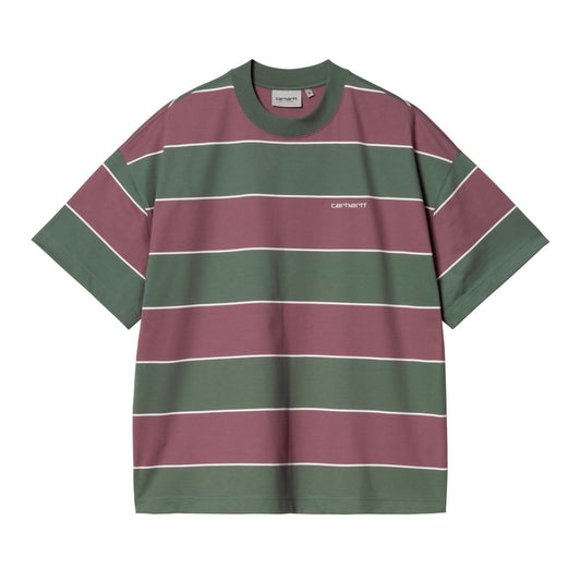 Carhartt WIP Quinby T-Shirt Quinby Stripe Silver Pine