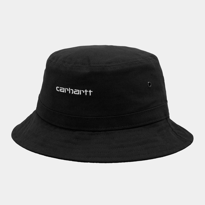Carhartt WIP Script Bucket Hat Black White M-L