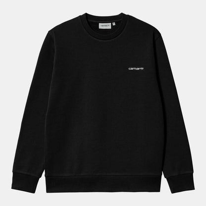Carhartt WIP Script Embroidery Sweatshirt Black White