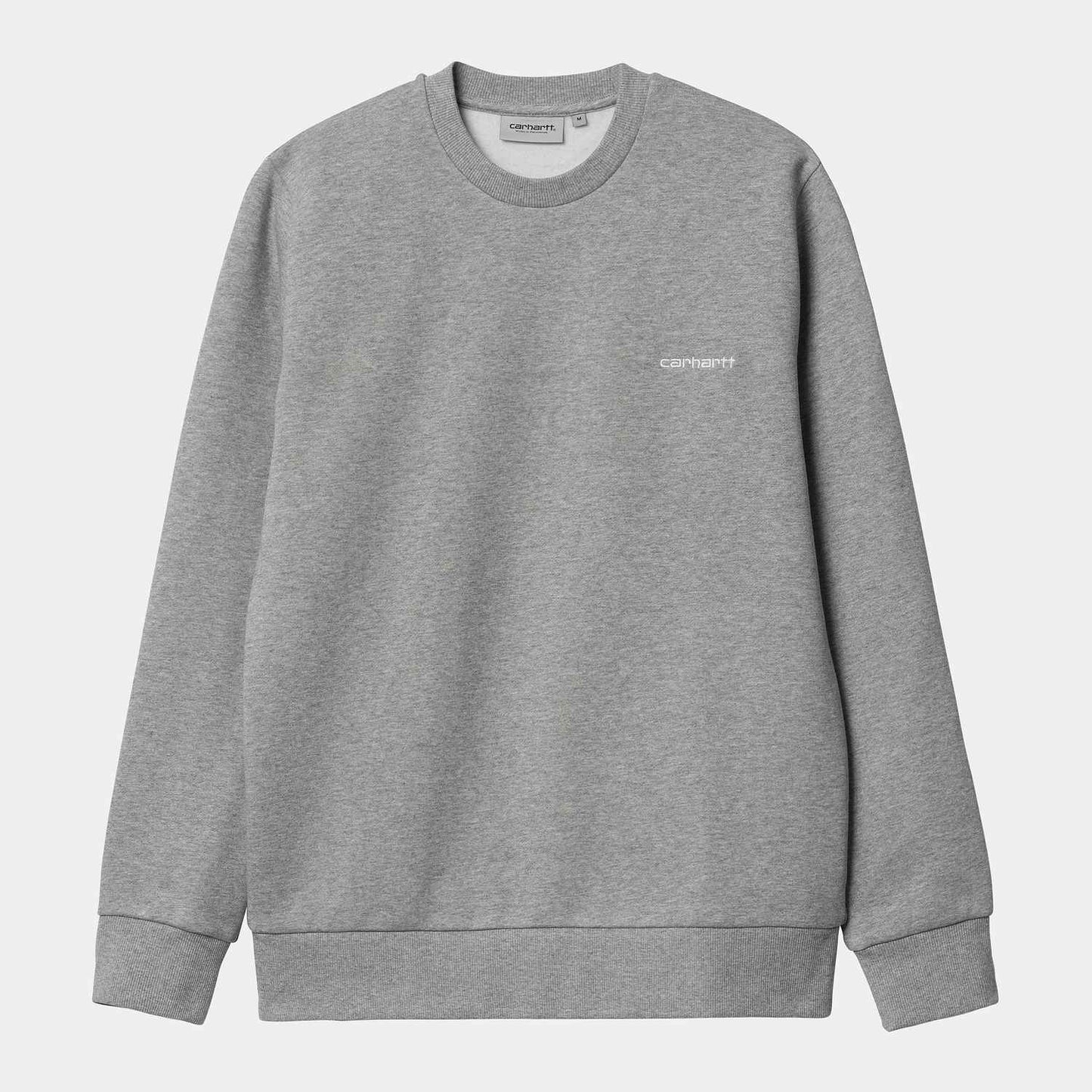 Carhartt WIP Script Embroidery Sweatshirt Grey Heather White