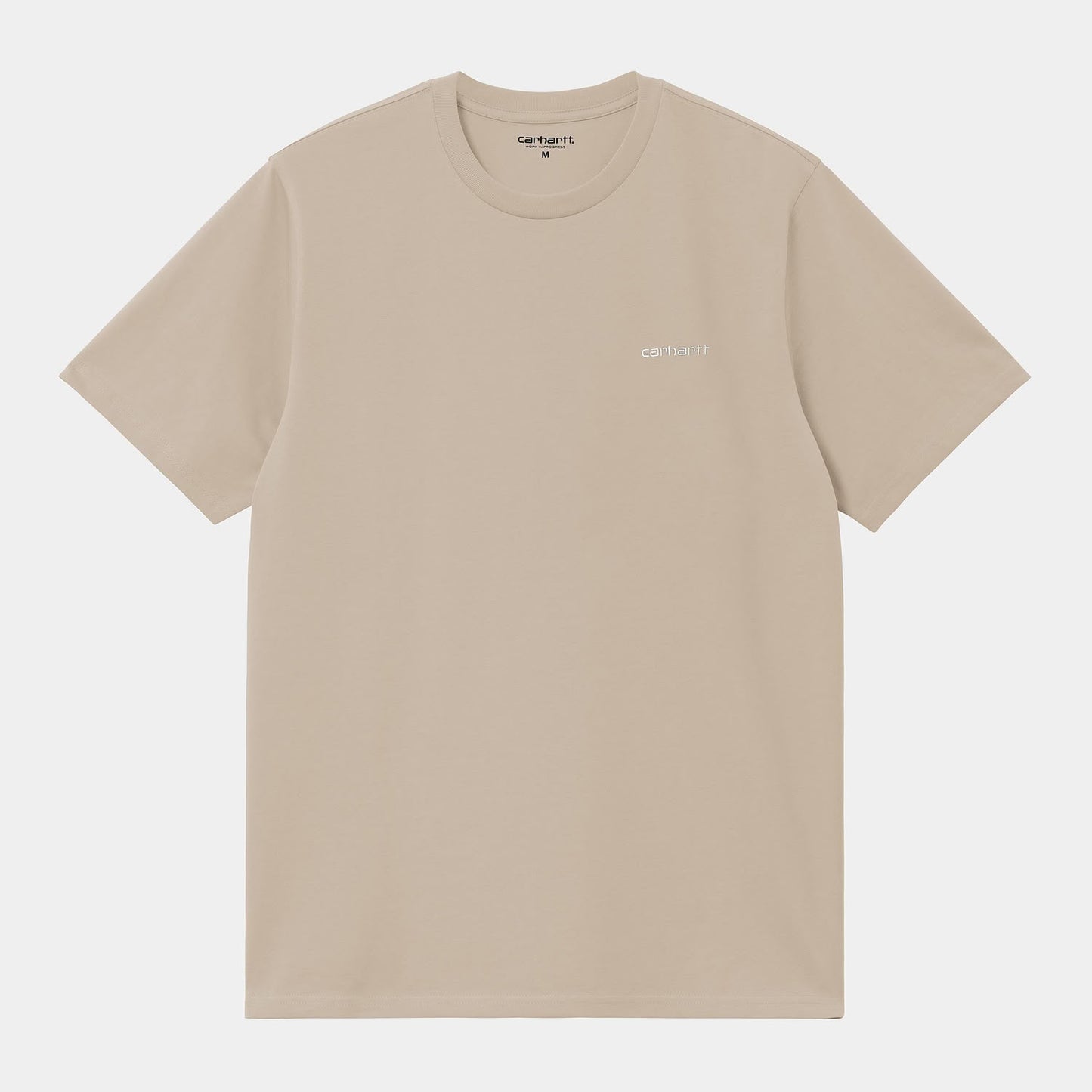 Carhartt WIP Script Embroidery T-Shirt Fleur De Sel White