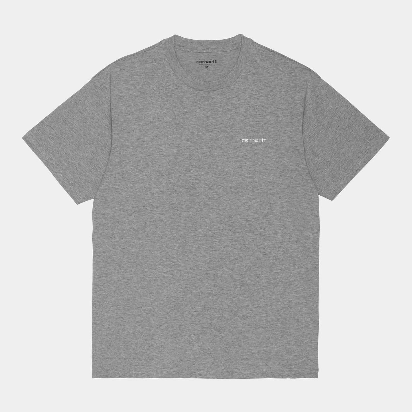 Carhartt WIP Script Embroidery T-Shirt Grey Heather White