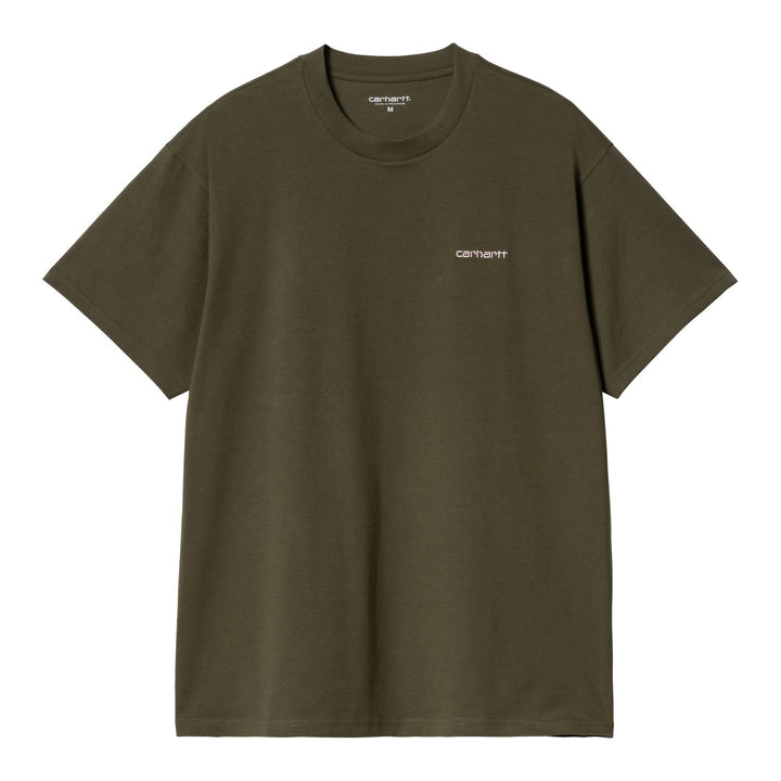 Carhartt WIP Script Embroidery T-Shirt Turtle Air Pink