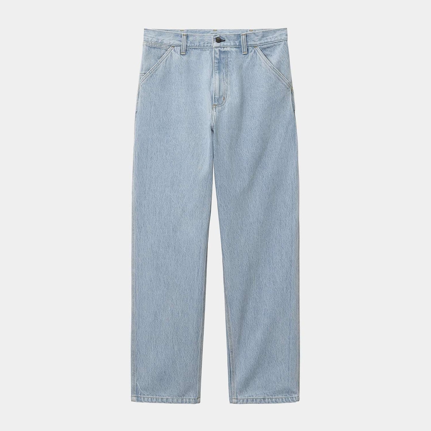 Carhartt WIP Single Knee Pant 'Smith' Blue Heavy Stone Bleached