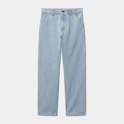 Carhartt WIP Single Knee Pant 'Smith' Blue Heavy Stone Bleached