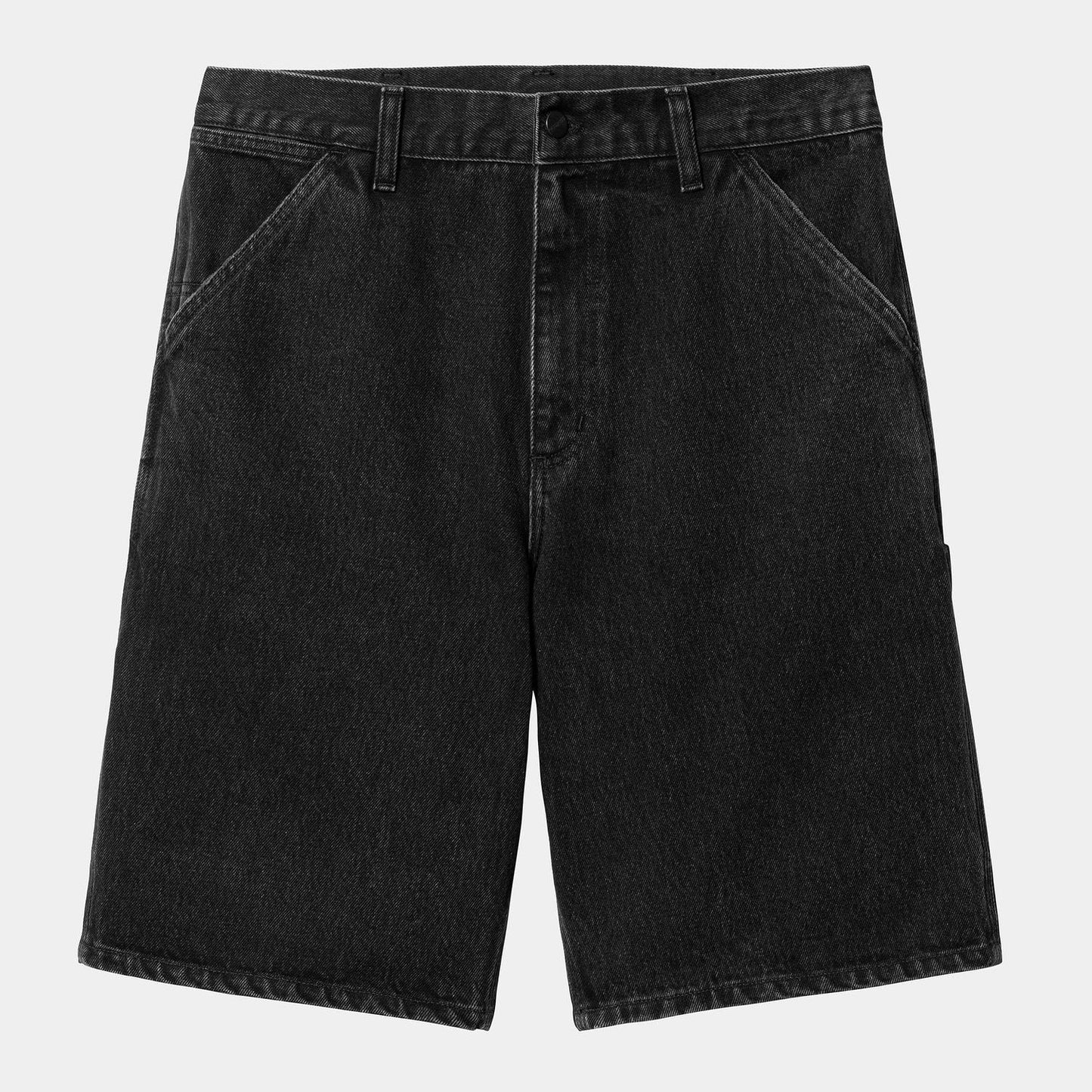 Carhartt WIP Single Knee Short 'Smith' Black Stone Washed