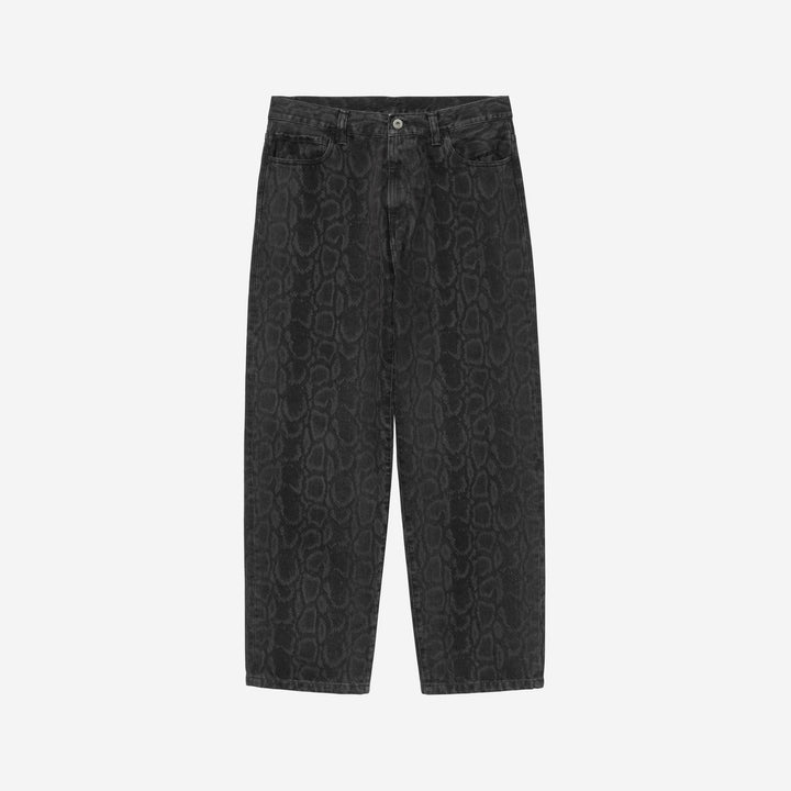 Carhartt WIP Snake Landon Pant Snake Camo, Black, Heavy stone wash