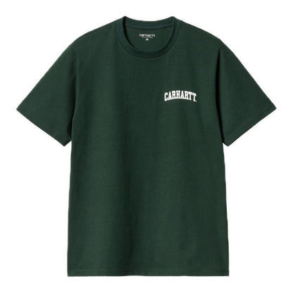Carhartt WIP University Script T-Shirt Conifer White