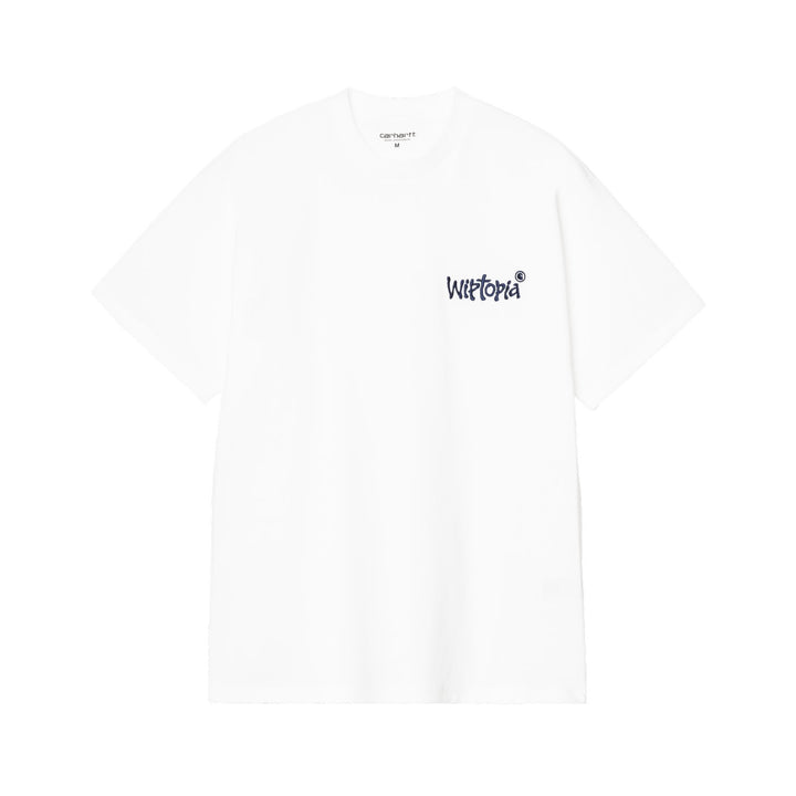 Carhartt WIP Wiptopia Script T-Shirt White Blue