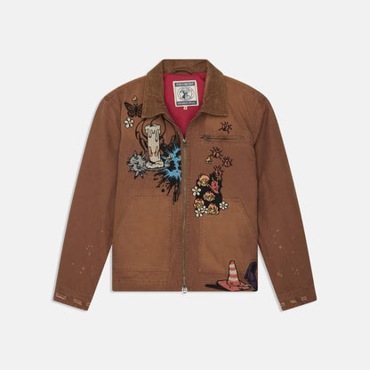 Deus Ex Machina Collective Improv Jacket Caramel Cafe M