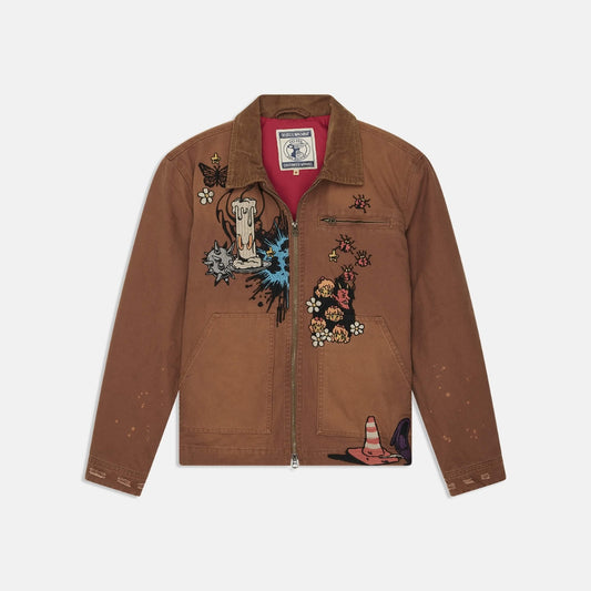 Deus Ex Machina Collective Improv Jacket Caramel Cafe M